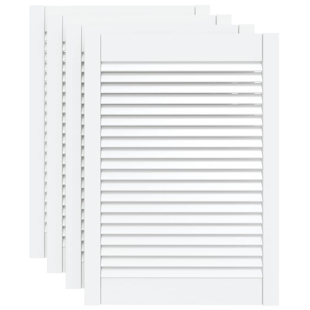 VIDAXL – Schiebelamellen, 4 Stück, 69 x 49,4 cm, Festkiefer, weiß