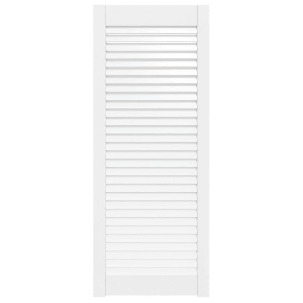 VidaXL Schranktür mit Lamellen 99,3 x 39,4 cm, massives Kiefernholz, weiß