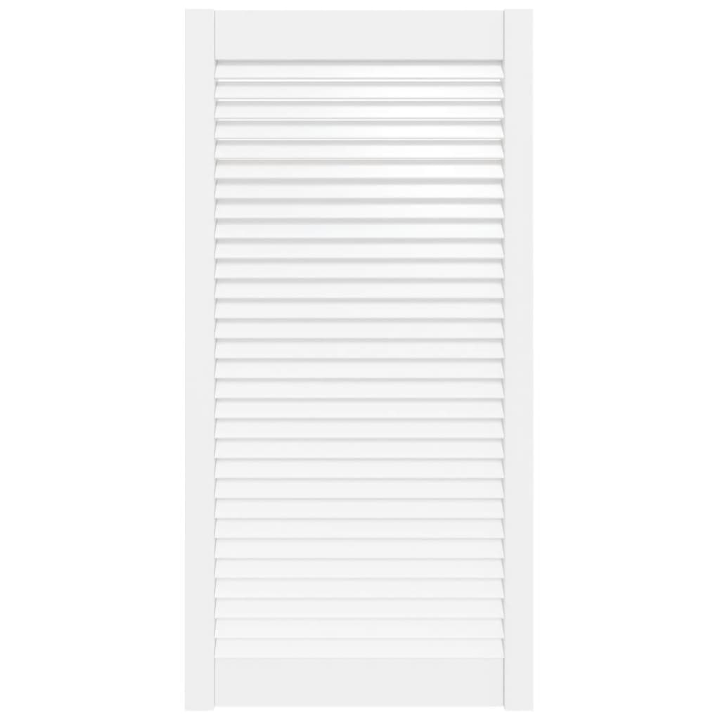 VidaXL Schranktür mit Lamellen 99,3 x 49,4 cm, massives Kiefernholz, weiß