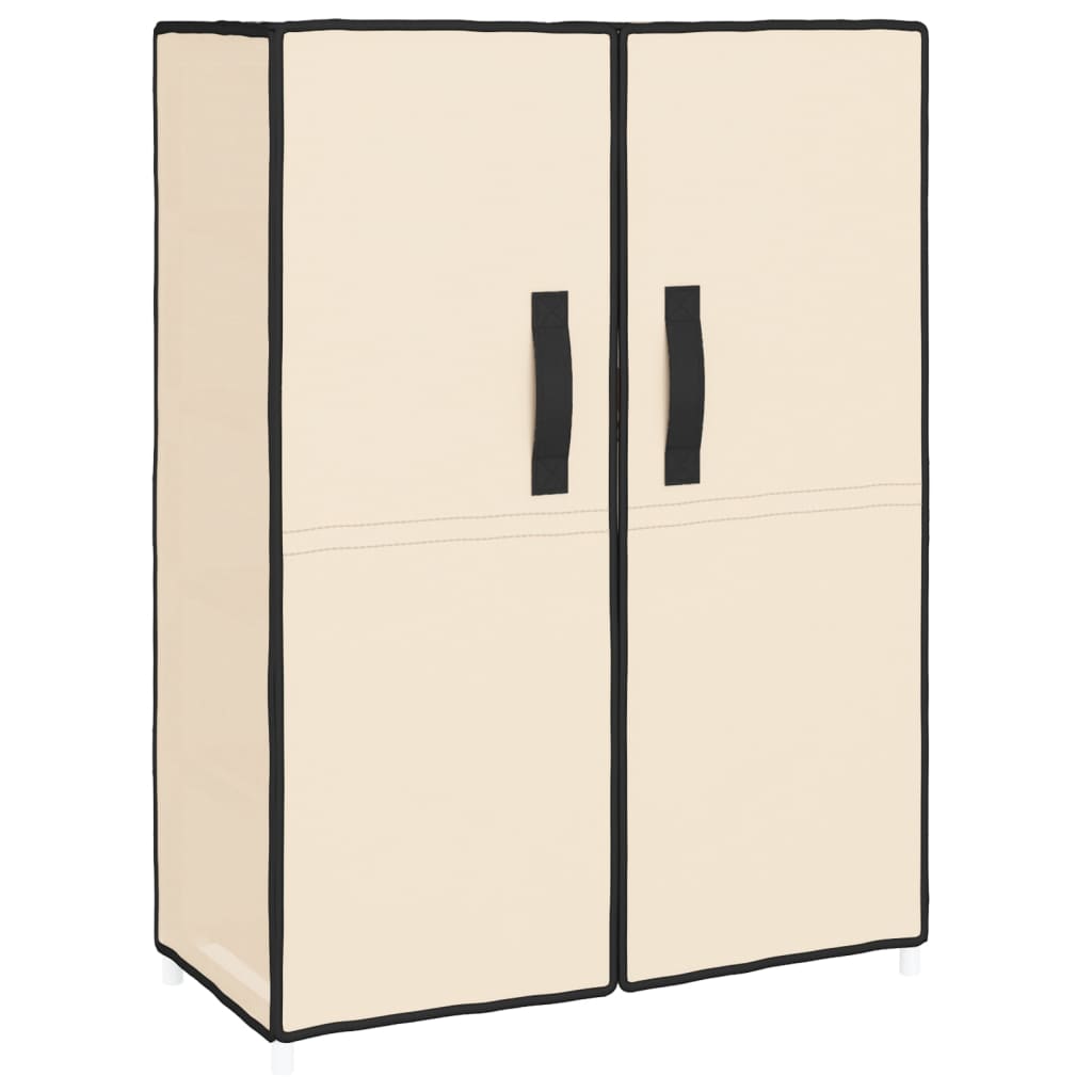 VidaXL Schuhschrank 60x28x90 cm Stoff, cremefarben
