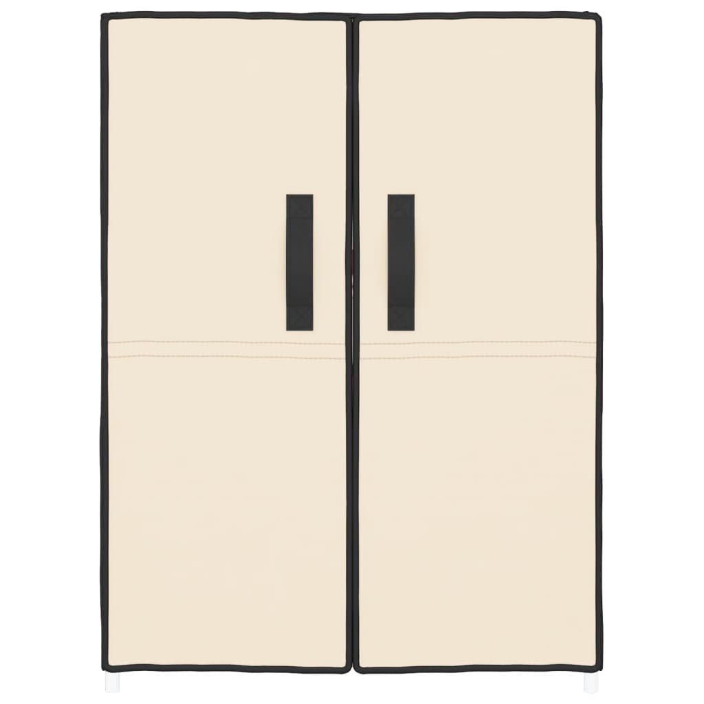 VidaXL Schuhschrank 60x28x90 cm Stoff, cremefarben