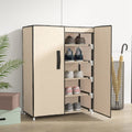 VidaXL Schuhschrank 60x28x90 cm Stoff, cremefarben
