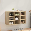 Vidaxl schoenenkast sonoma eiken 77,5 x 30 x 51 cm bewerkt hout