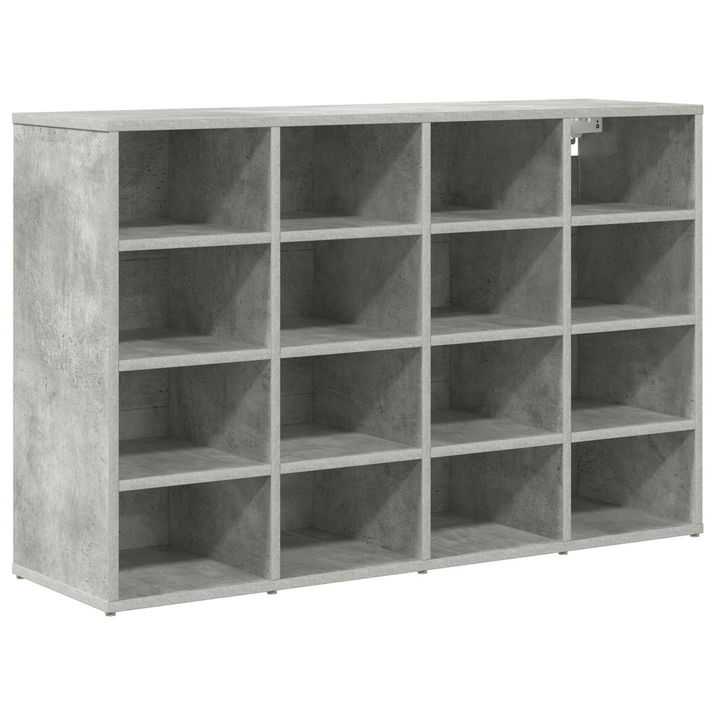 Vidaxl schoenenkast met plank betongrijs 103 x 30 x 67 cm bewerkt hout