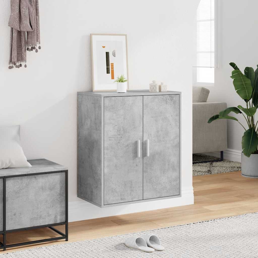 VIDAXL -Schuhschrank 60x35x70 cm verarbeiteter Holzbeton-Schiebe
