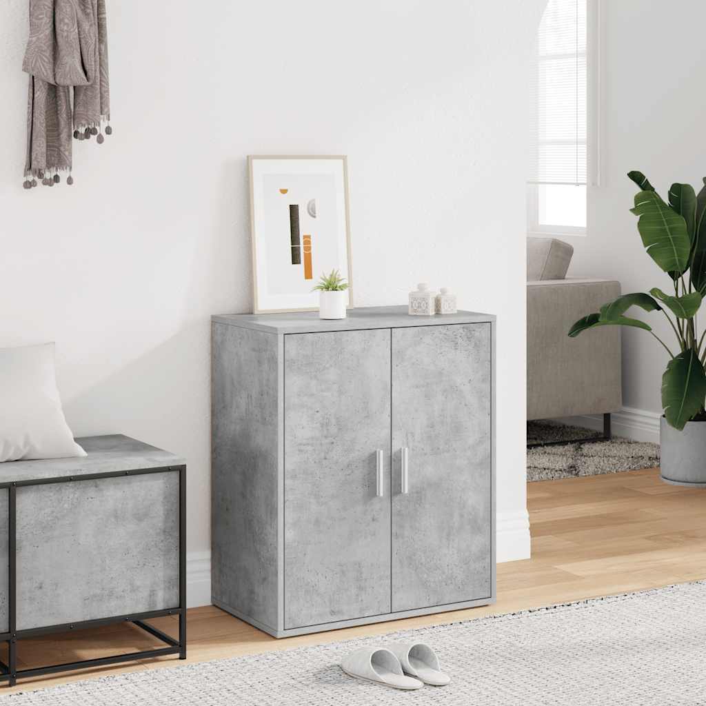 VIDAXL -Schuhschrank 60x35x70 cm verarbeiteter Holzbeton-Schiebe