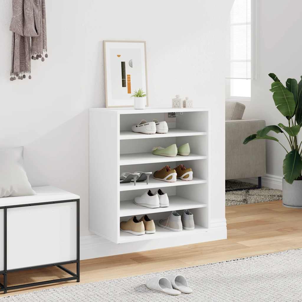 Vidaxl schoenenkast 60x35x70 cm bewerkt hout wit