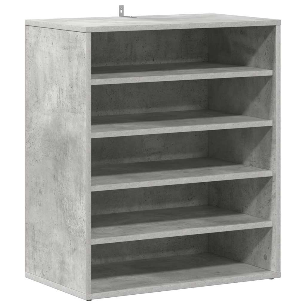 VIDAXL -Schuhschrank 60x35x70 cm verarbeiteter Holzbeton-Schiebe