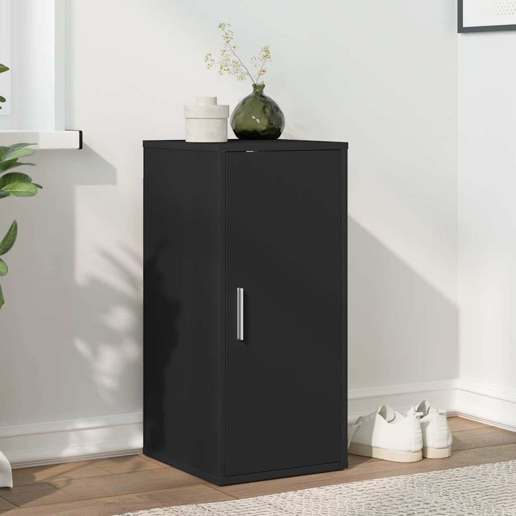 Vidaxl schoenenkast 32x35x70 cm bewerkt hout zwart