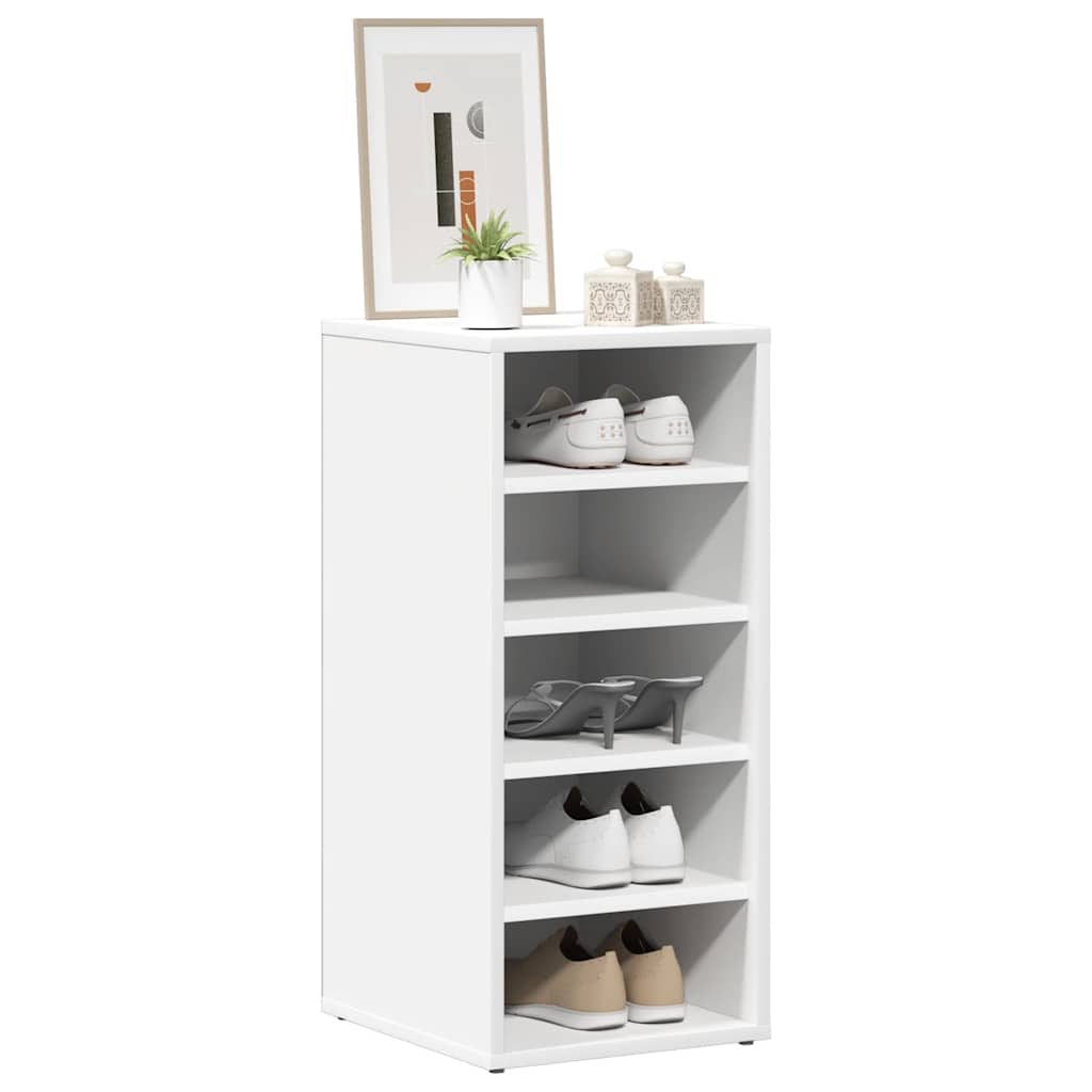 Vidaxl schoenenkasten 2 st 31,5x35x70 cm bewerkt hout wit