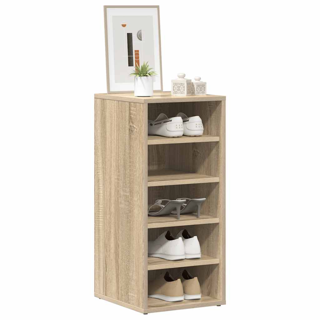 Vidaxl schoenenkasten 2 st 31,5x35x70 cm hout sonoma eikenkleur