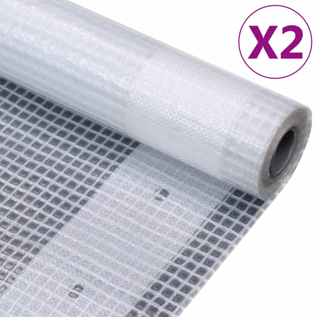 Vidaxl dekzeilen 2 st leno 260 g m² 2x10 m wit