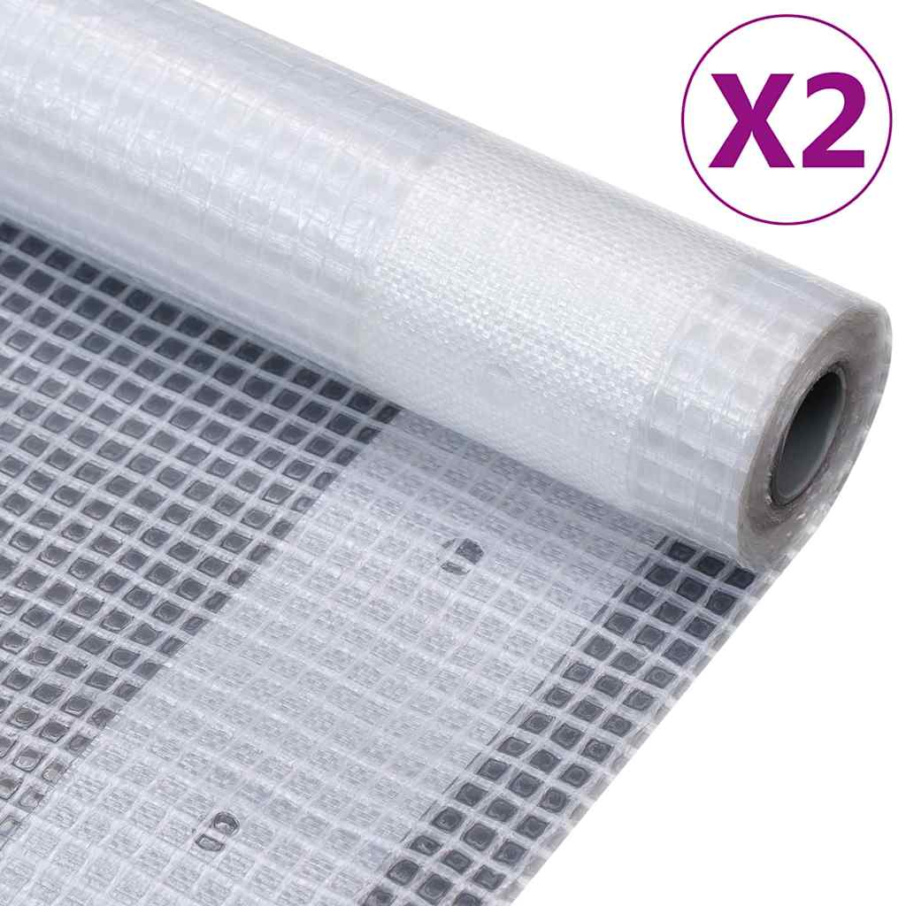 Vidaxl dekzeilen 2 st leno 260 g m² 3x4 m wit