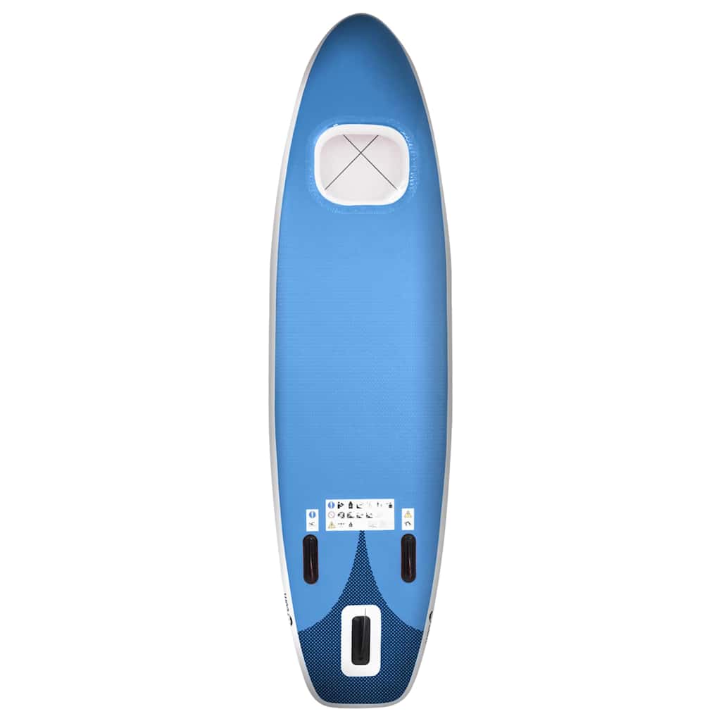 VidaXL Stand Up Paddleboard Set aufblasbar 300x76x10 cm Seeblau