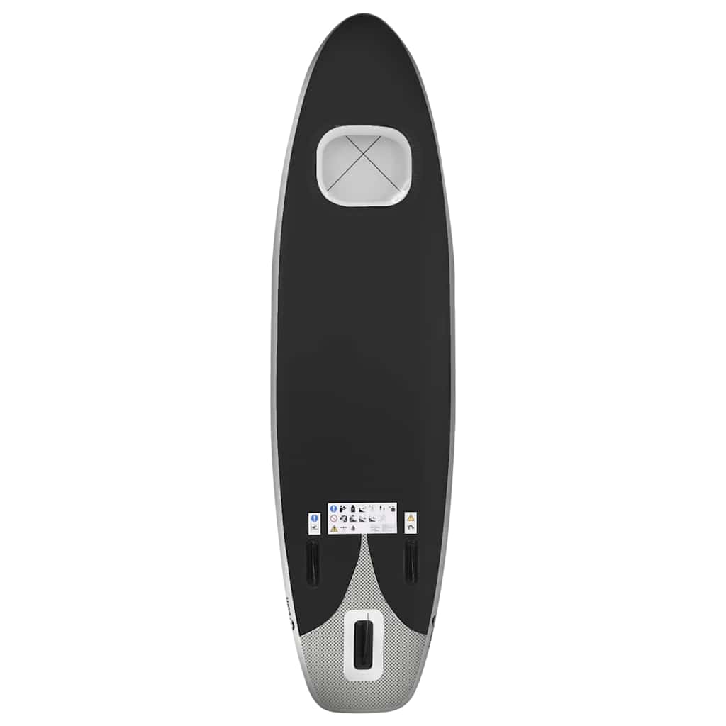 VidaXL Stand-Up-Paddleboard-Set mit Blasbar 330x76x10 cm schwarz