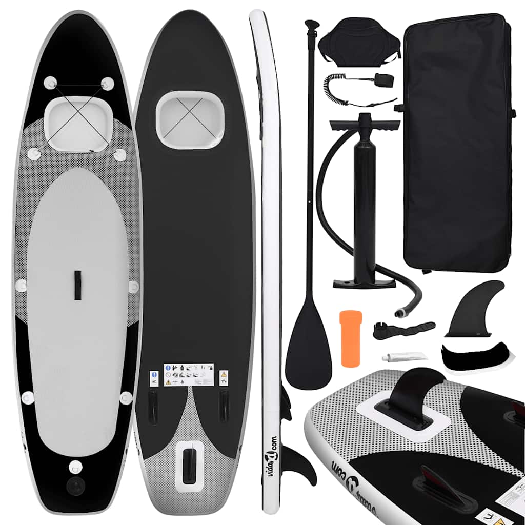 VidaXL Stand Up Paddleboard Set 360x81x10 cm schwarz