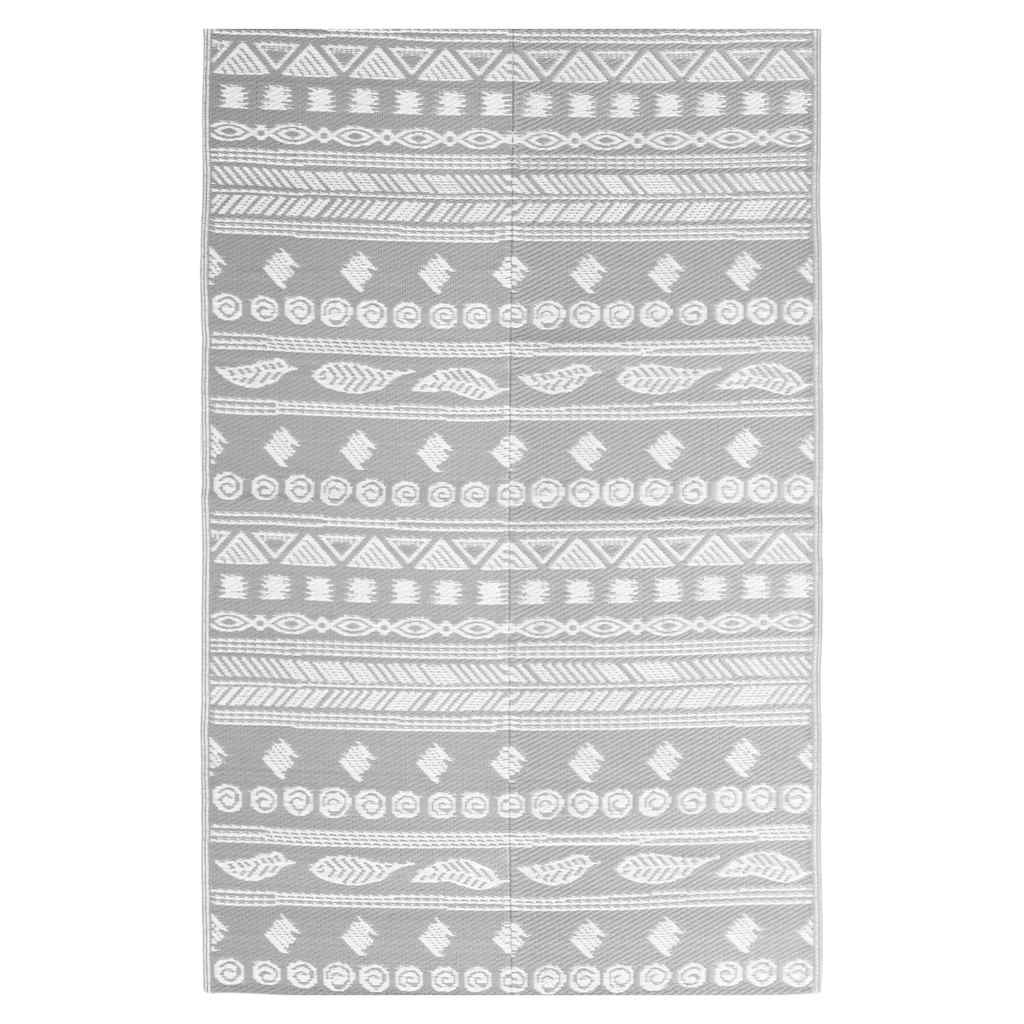 VidaXL Outdoor-Teppich Arakil 120 x 180 cm Polypropylen Grau