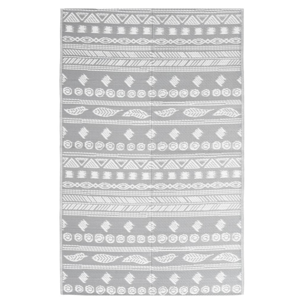 VidaXL Outdoor-Teppich Arakil 140 x 200 cm Polypropylen Grau