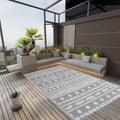 VidaXL Outdoor-Teppich Arakil 140 x 200 cm Polypropylen Grau