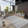 Vidaxl buitenkleed arakil 140x200 cm polypropeen grijs