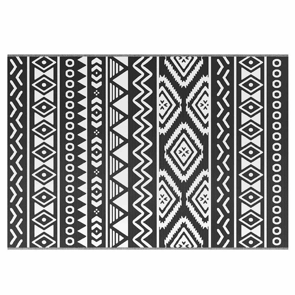 VidaXL Outdoor-Teppich Arakil 160 x 230 cm Polypropylen Schwarz