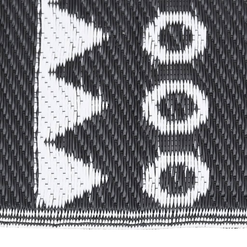 VidaXL Outdoor-Teppich Arakil 190 x 290 cm Polypropylen Schwarz