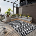VidaXL Outdoor-Teppich Arakil 190 x 290 cm Polypropylen Schwarz