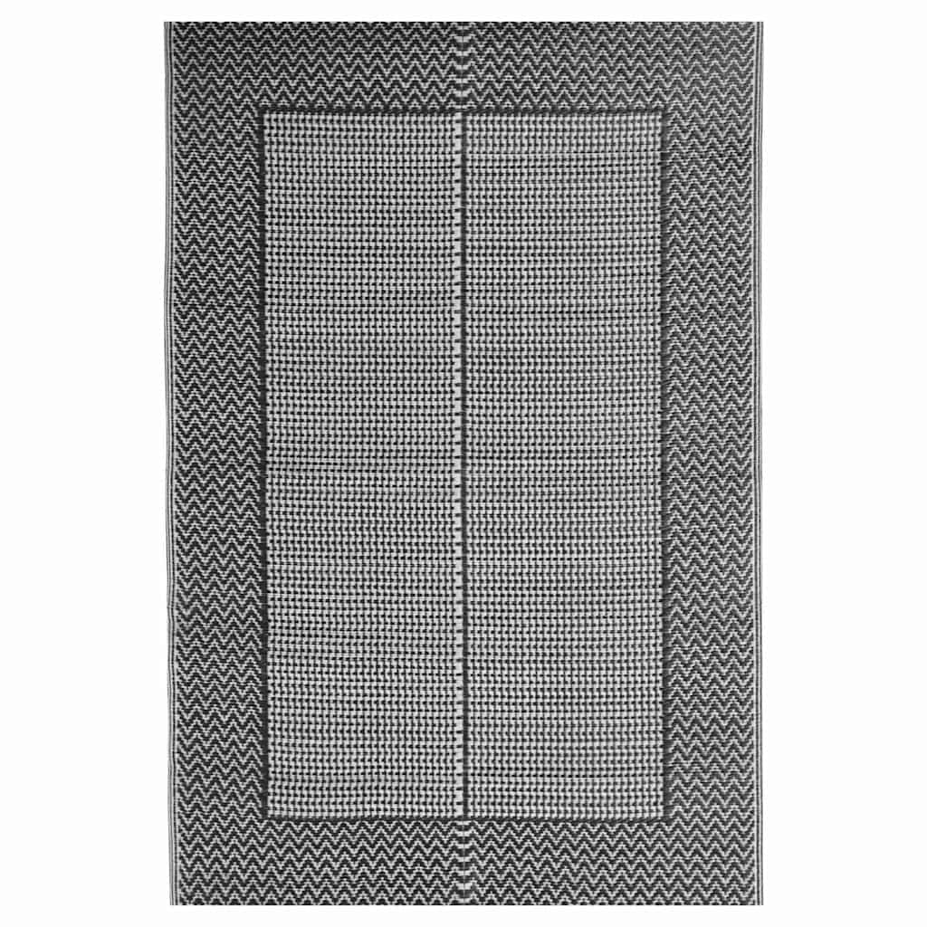VidaXL Outdoor-Teppich Arakil 140 x 200 cm Polypropylen Schwarz