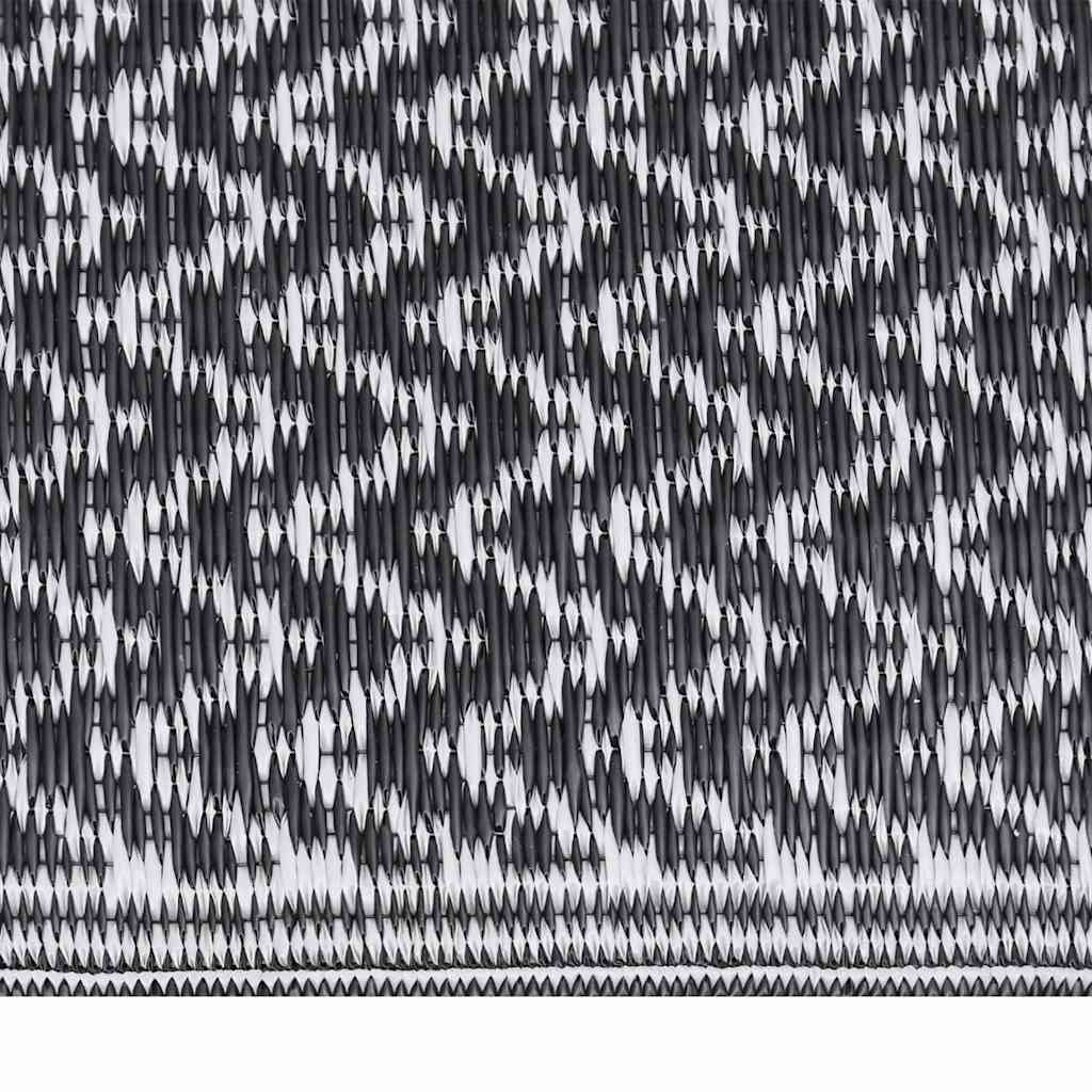 VidaXL Outdoor-Teppich Arakil 140 x 200 cm Polypropylen Schwarz