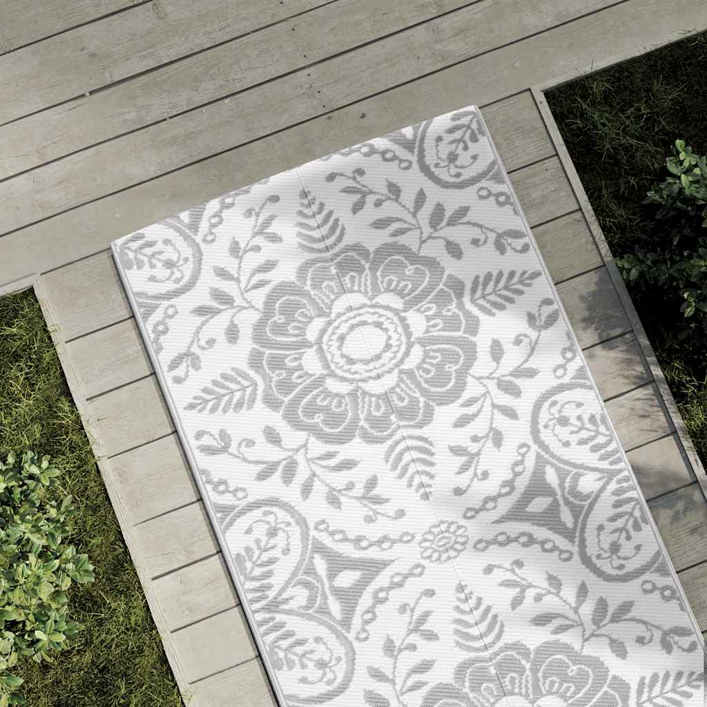 VidaXL Outdoor-Teppich Arakil 80x250 cm Polypropylen hellgrau