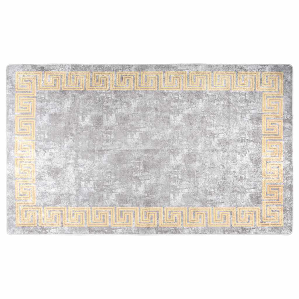 Vidaxl vloerkleed wasbaar anti-slip 120x180 cm grijs