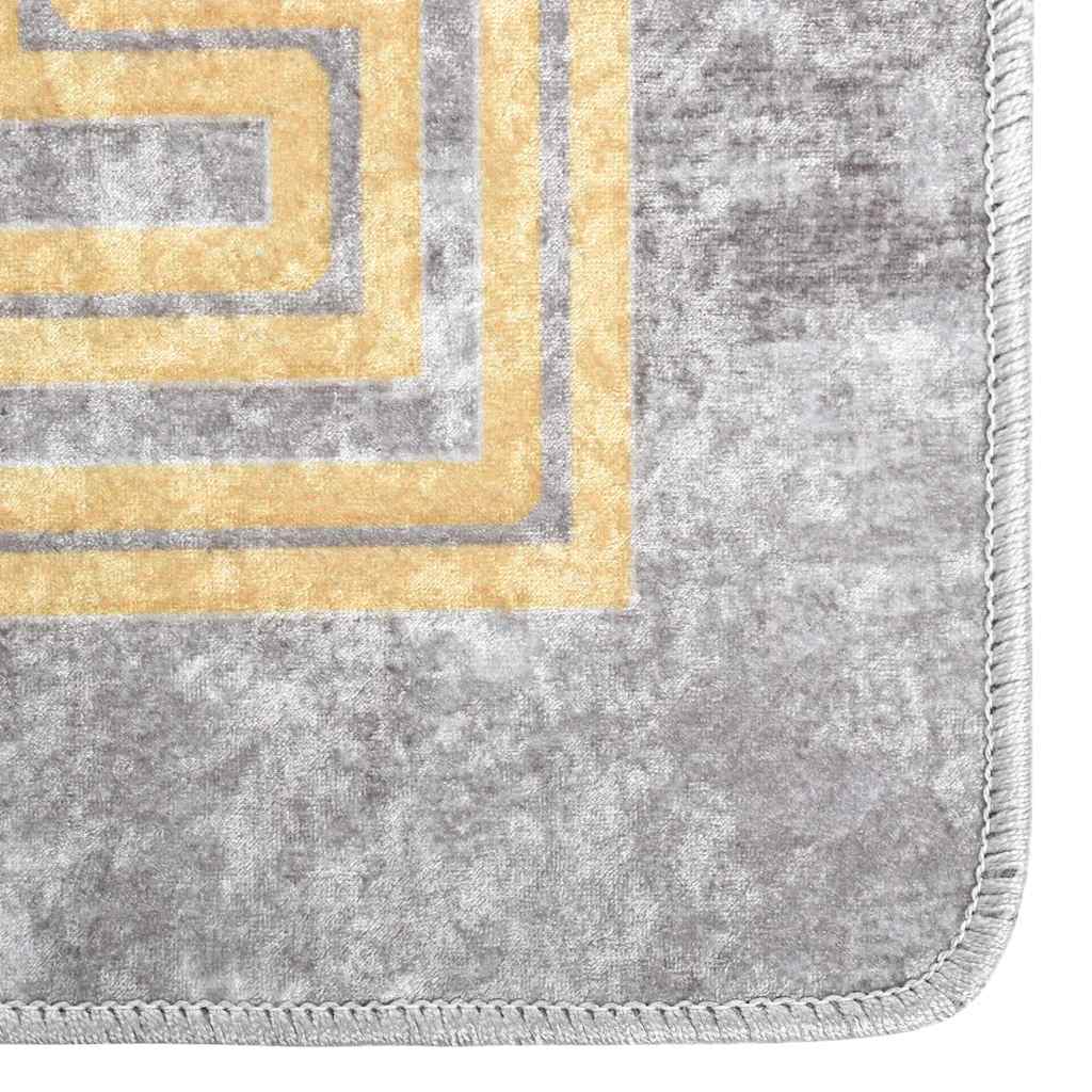 Vidaxl vloerkleed wasbaar 160x230 cm grijs