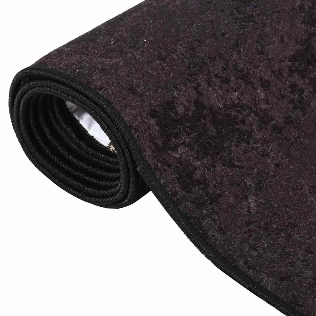 Vidaxl vloerkleed wasbaar 190x300 cm antracietkleurig