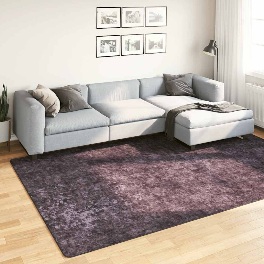 VidaXL Teppich waschbarer Anti-Rutsch 190x300 cm Anthrazit-Finish