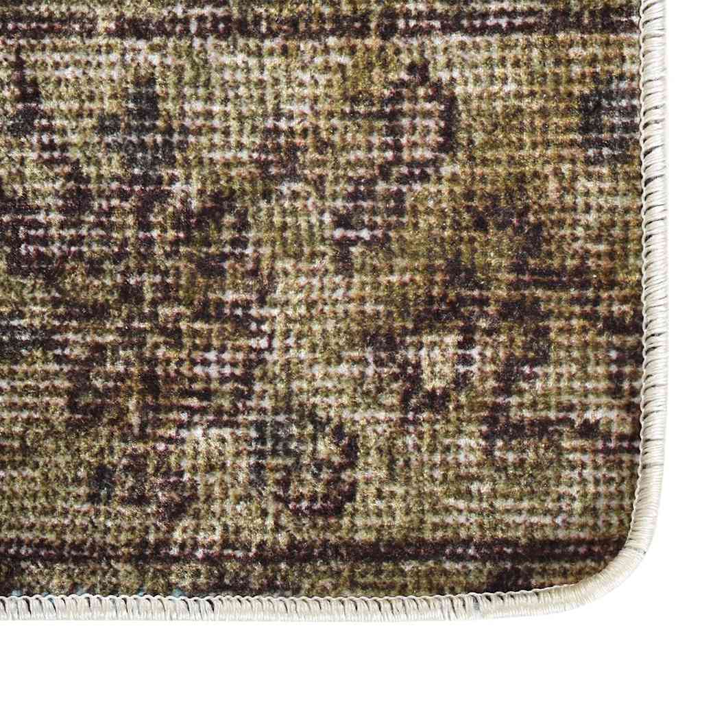 VidaXL Waschbarer, rutschfester Patchwork-Teppich 80x300 cm Mehrfarbig