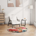 Vidaxl vloerkleed wasbaar anti-slip patchwork ø120 cm meerkleurig