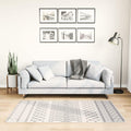 Vidaxl vloerkleed wasbaar anti-slip 80x150 cm zwart en wit