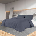 VidaXL Bettwäsche-Set, leicht, 140 x 200 cm, Mikrofaser, Anthrazit