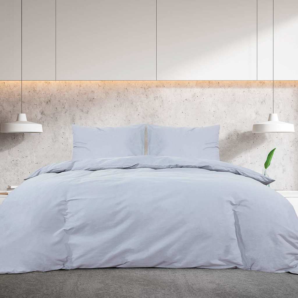 VidaXL Bettwäsche-Set, leicht, 140 x 200 cm, Mikrofaser, Grau