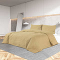 Vidaxl dekbedovertrekset lichtgewicht 200x200 cm microvezel taupe