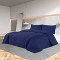 Vidaxl dekbedovertrekset 155x220 cm microvezel marineblauw