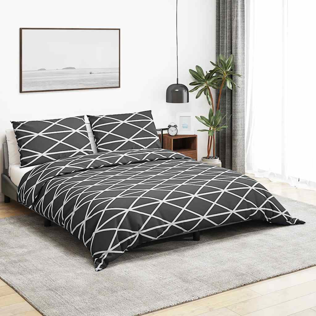 VidaXL Bettwäsche-Set 140x200 cm Baumwolle Grau