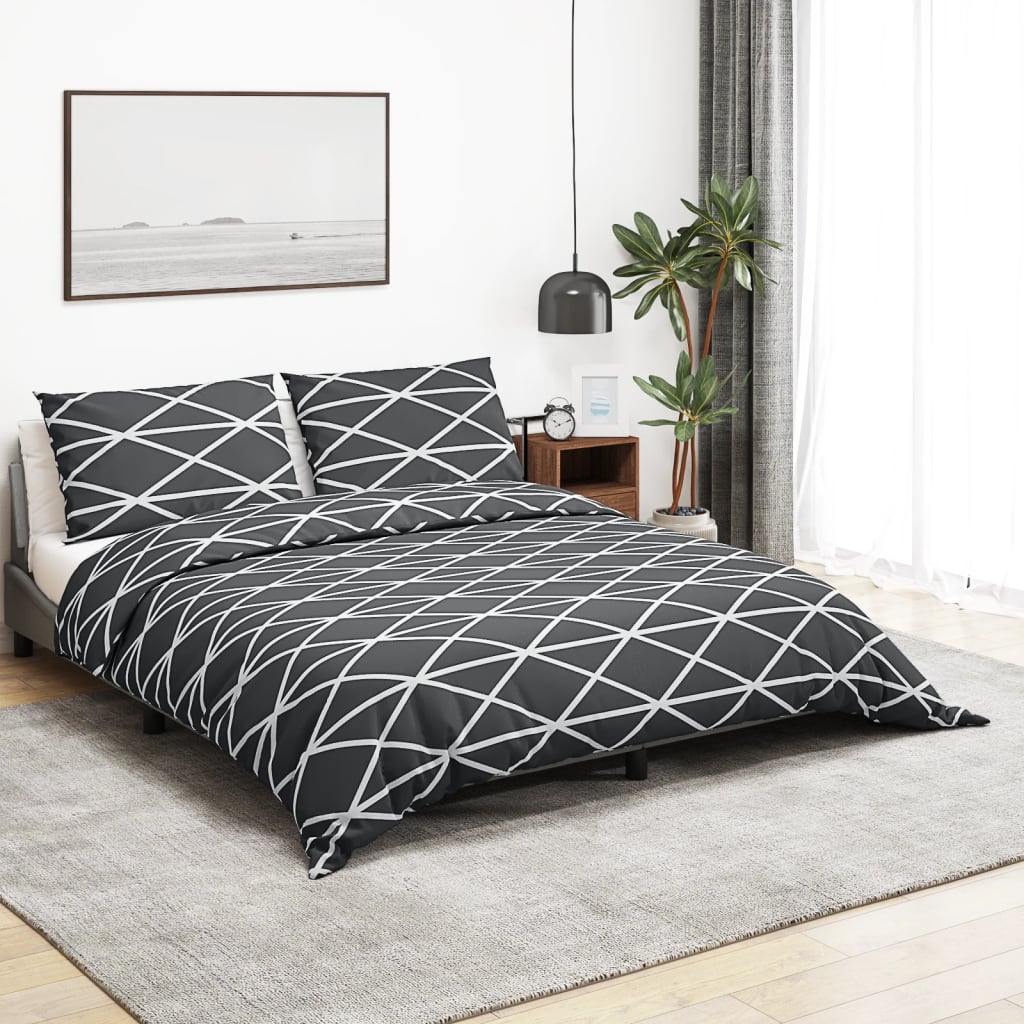 VidaXL Bettwäsche-Set 135x200 cm Baumwolle Grau