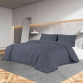Vidaxl dekbedovertrekset 260x240 cm katoen antracietkleurig