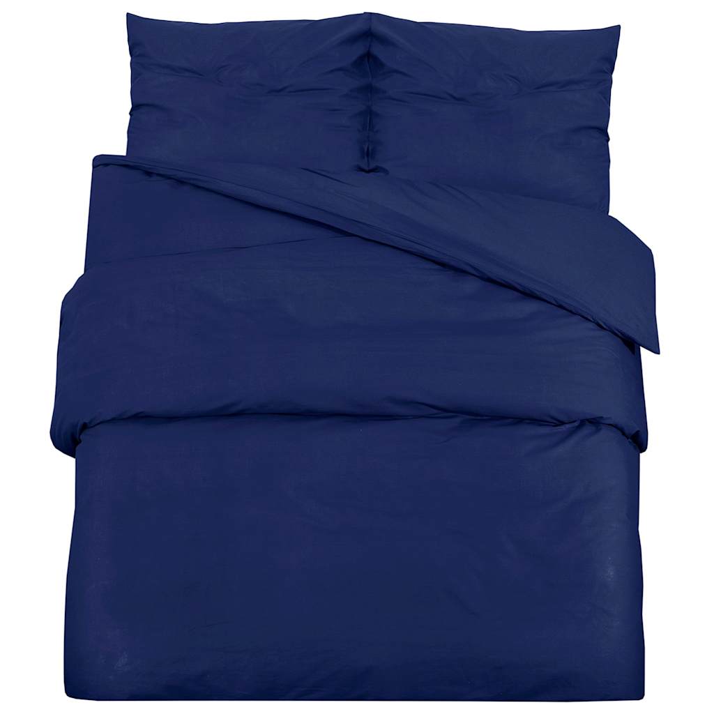 Vidaxl dekbedovertrekset 240x220 cm katoen marineblauw