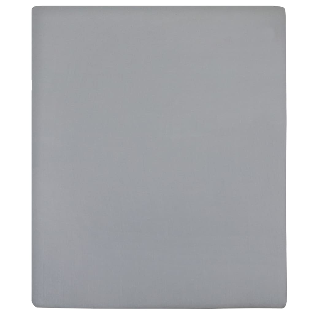 VidaXL Spannbettlaken Jersey 180x200 cm Baumwolle Grau