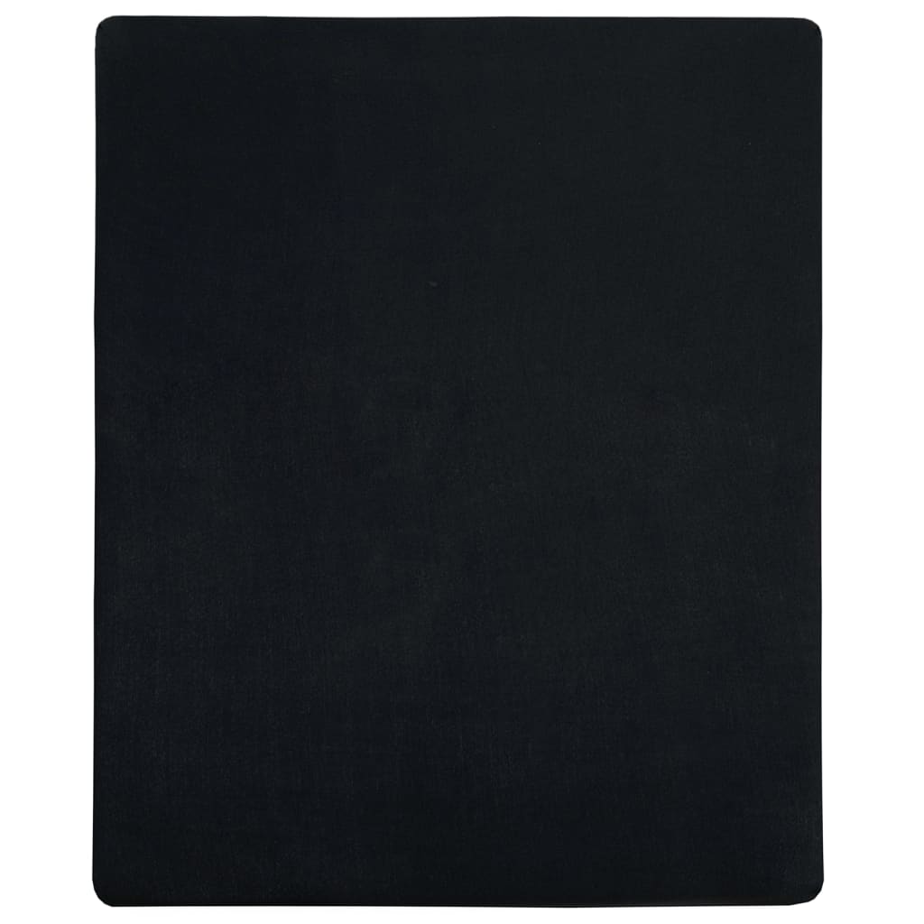 Vidaxl hoeslakens 2 st jersey 160x200 cm katoen zwart