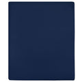 VidaXL Spannbettlaken, 2-teilig, Jersey, 100 x 200 cm, Baumwolle, marineblau