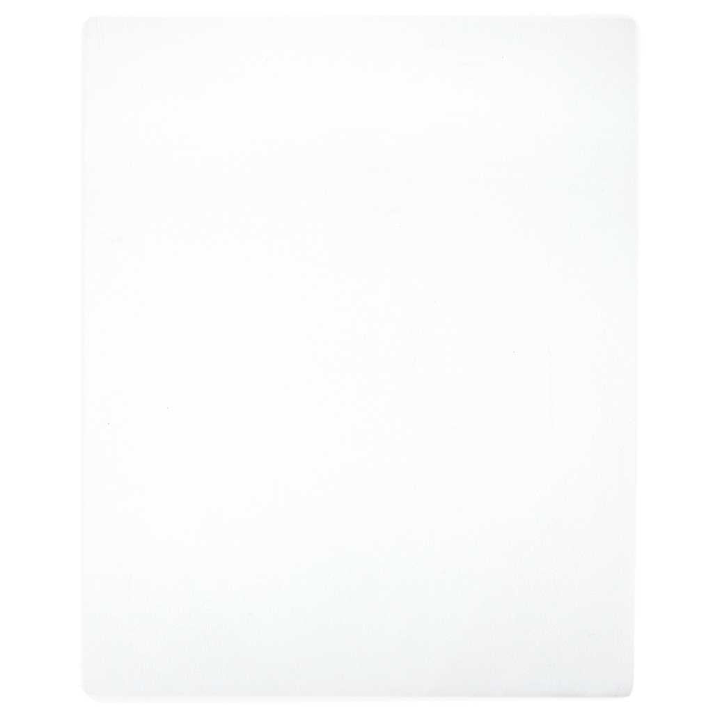 VidaXL Spannbettlaken Jersey 160x200 cm Baumwolle Weiß
