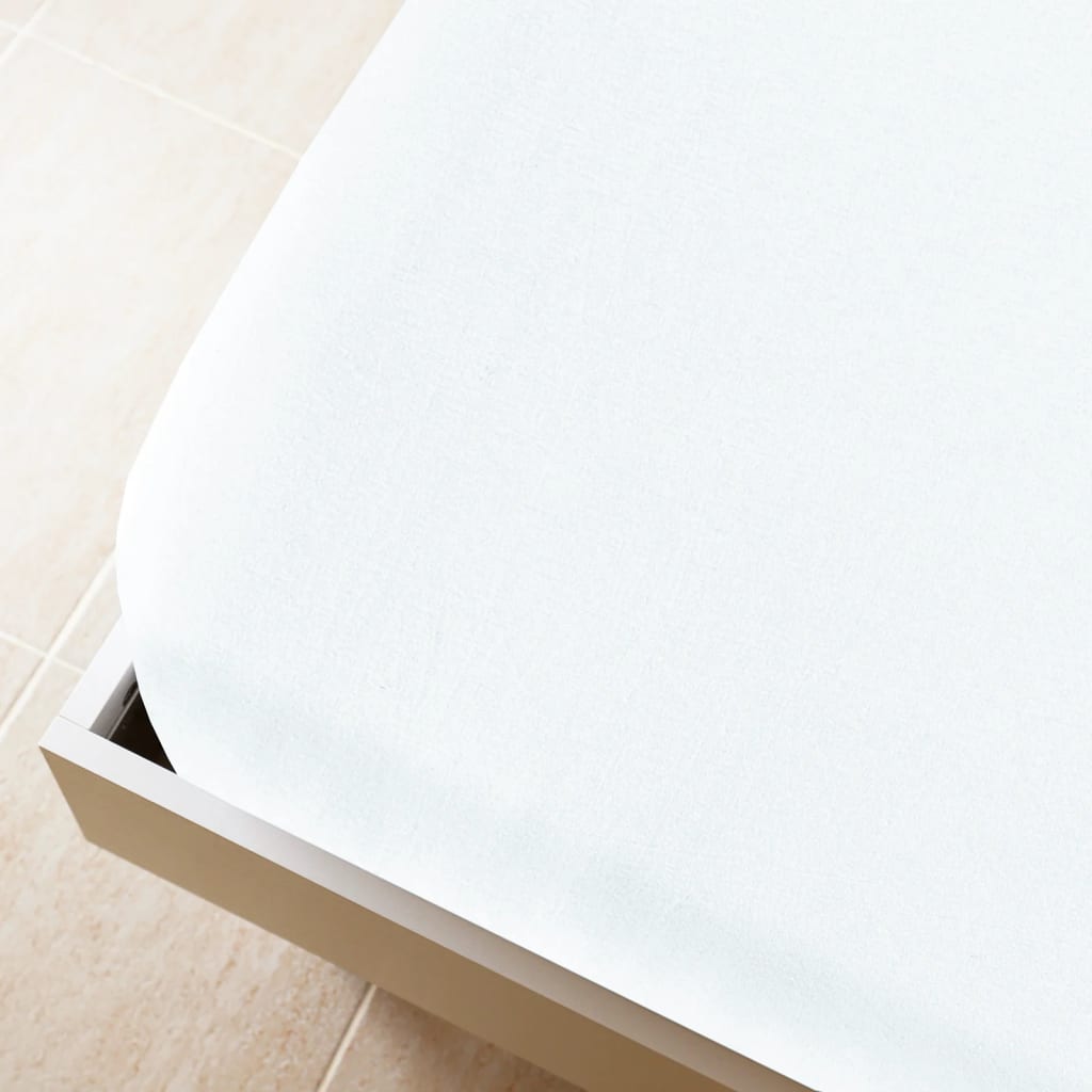 VidaXL Spannbettlaken Jersey 160x200 cm Baumwolle Weiß